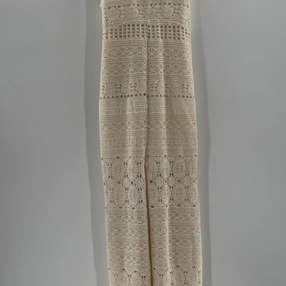 Free People Moon Bay Crochet One-Piece Jumpsuit size Medium MSRP: $198 - Picture 9 of 13